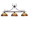 CHLOE Lighting ADIA Victorian Tiffany-style Dark Bronze 3 Light Island Pendant 47" Wide