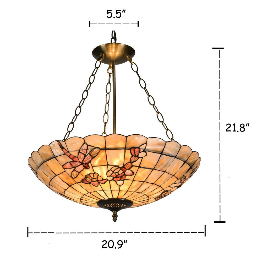 Lighting NIXIE Mosaic 3 Light Inverted Ceiling Pendant 20’’ Shade CHL-CH3C013AB20-UH3