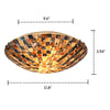 Lighting SHELLEY Mosaic 2 Light Flushmount Ceiling Fixture 12’’ Shade CHL-CH3CD28BC12-CF2