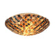 Lighting SHELLEY Mosaic 2 Light Flushmount Ceiling Fixture 12" Shade