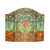 3 Panel Tree Design Folding Fireplace Screen, Multicolor