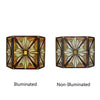 CHLOE Lighting INNES Tiffany-style 3pcs Folding Mission Fireplace Screen 45’’ Wide CHL-CH3F359MR45-GFS