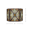 CHLOE Lighting INNES Tiffany-style 3pcs Folding Mission Fireplace Screen 45’’ Wide CHL-CH3F359MR45-GFS