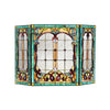 Lucian, Tiffany-Style 3Pcs Folding Victorian Fireplace Screen 44X28