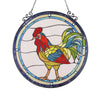 Lighting RODNEY Tiffany-glass Rooster Window Panel 24’’ CHL-CH3P006RA24-GPN