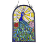 Lighting INDIA Tiffany-glass Peacock Window Panel 24x38 CHL-CH3P009BP32-GPN