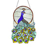 Lighting LILLIBETH Tiffany-glass Peacock Window Panel 24"