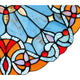 CHLOE Lighting AMIYA Tiffany-style Victorian Stained Glass Window Panel 20’’ Height CHL-CH3P020BV20-RND