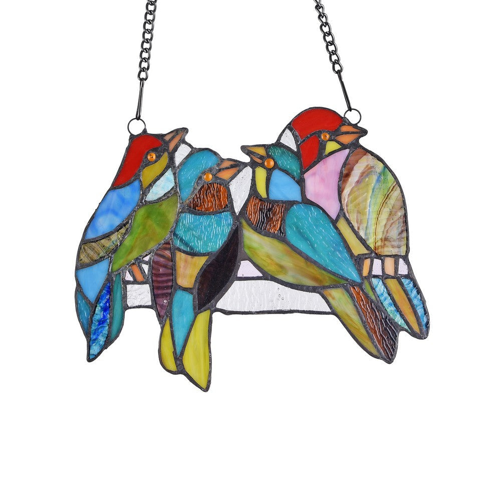 Lighting POLLY Tiffany-glass Window Panel 10’’ CHL-CH3P061BA10-GPN