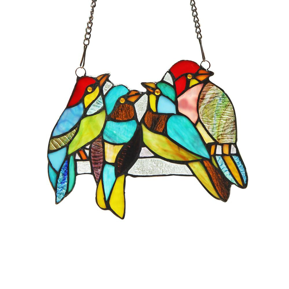 Lighting POLLY Tiffany-glass Window Panel 10"