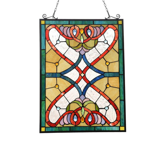Lighting ANNA Tiffany-style Victorian Design Window Panel 18" x 25"