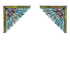 Lighting OBSIDIAN Mission Tiffany-glass Window Panel 10’’ Wide CHL-CH3P105BG10-CGP