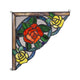 Lighting ROSELIA Floral Tiffany-glass Window Panel 10’’ Wide CHL-CH3P106RF10-CGP