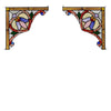 Lighting ARISTELLA Victorian Tiffany-glass Window Panel 10’’ Wide CHL-CH3P108RV10-CGP