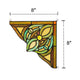 Lighting KYLEN Victorian Tiffany-glass Window Panel 8’’ Wide CHL-CH3P111GV08-CGP