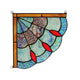 Lighting MEI Victorian Tiffany-glass Window Panel 8’’ Wide CHL-CH3P112BG08-CGP