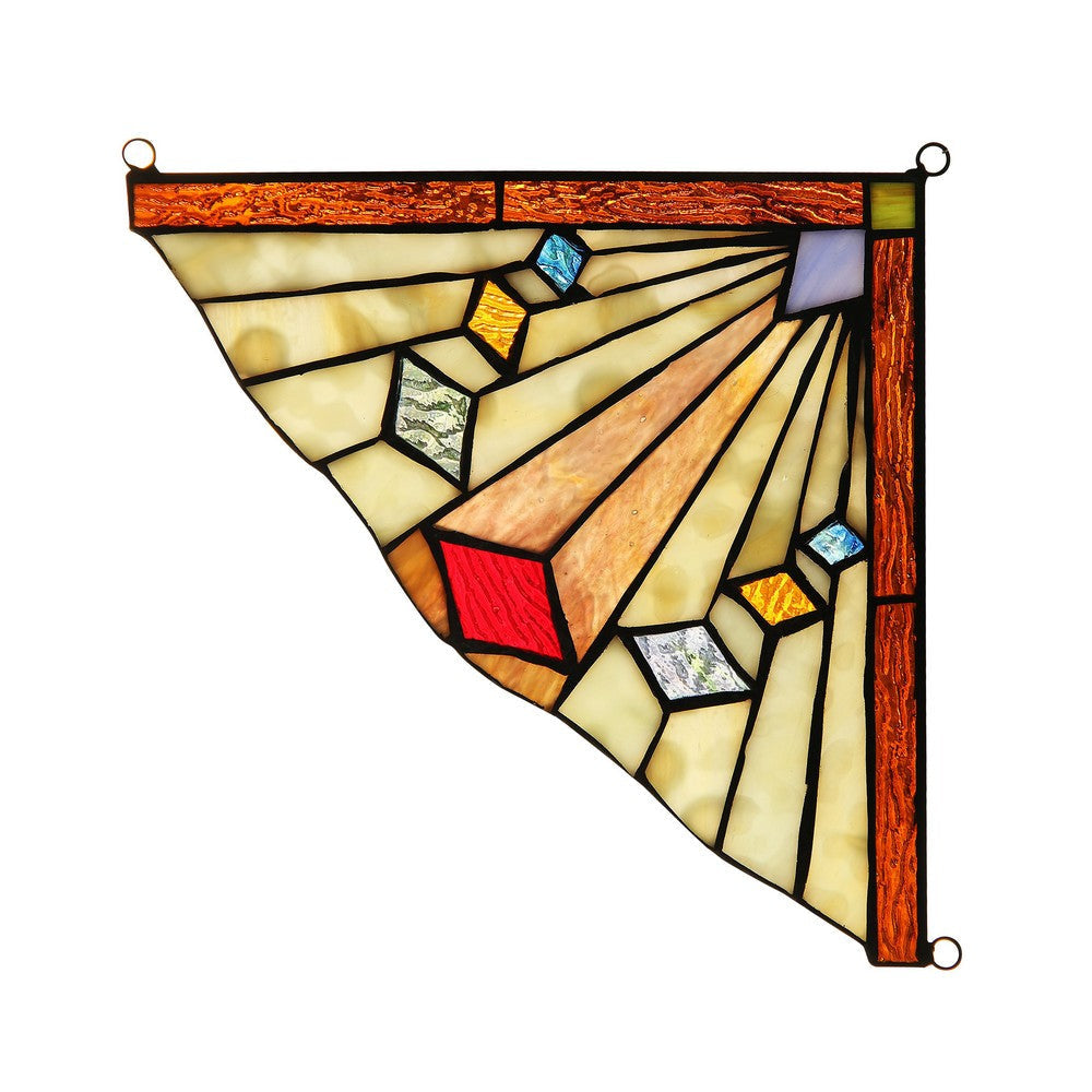Lighting ORCHID Mission Tiffany-glass Window Panel 8’’ Wide CHL-CH3P113AG08-CGP