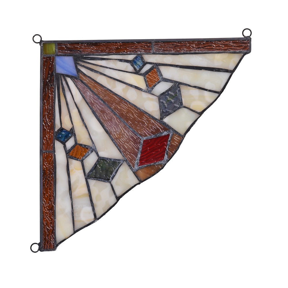 Lighting ORCHID Mission Tiffany-glass Window Panel 8’’ Wide CHL-CH3P113AG08-CGP