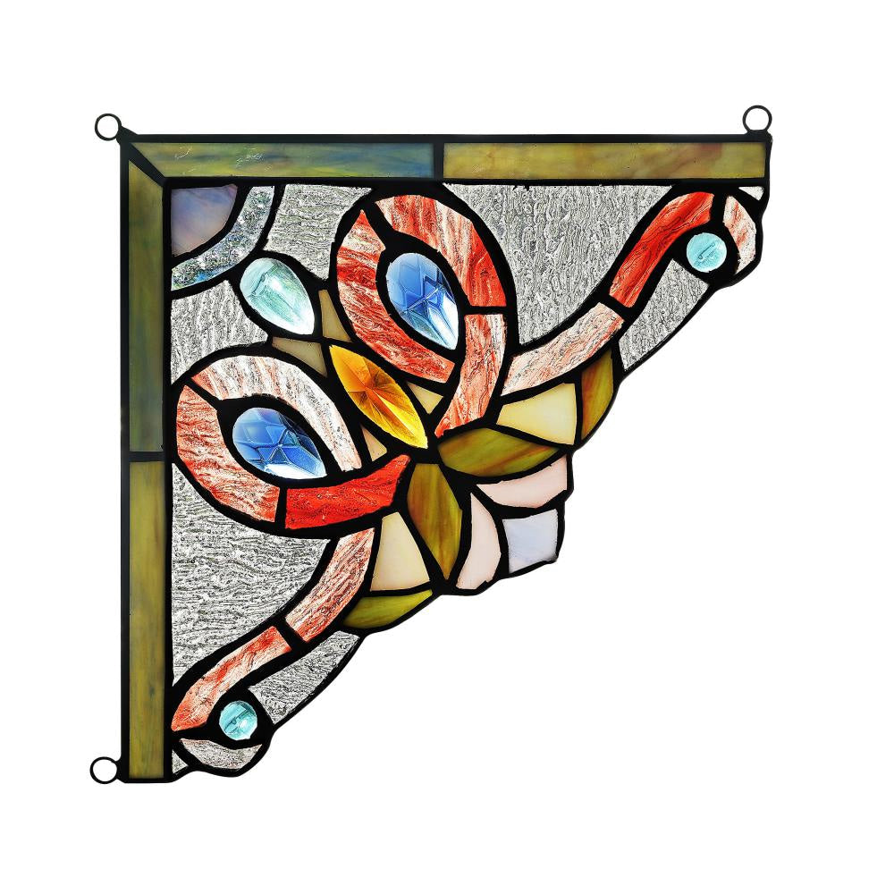 Lighting VICTORIE Victorian Tiffany-glass Window Panel 8" Wide