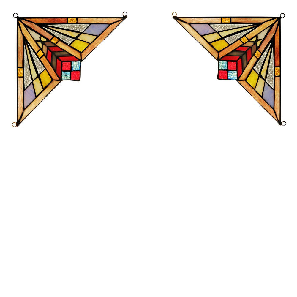 Lighting CIENA Mission Tiffany-glass Window Panel 8’’ Wide CHL-CH3P116PM08-CGP