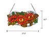 Lighting DAHLIA Floral Tiffany-glass Window Panel 17’’ Wide CHL-CH3P126RF17-GPN