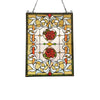 Lighting ZINNIA Floral Tiffany-glass Window Panel 24" Tall