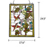 Lighting VINEYARD Tiffany-style Animal Design Window Panel 18’’ x 25’’ CHL-CH3P197GF25-GPN