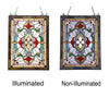 Lighting AYLEE Tiffany-style Victorian Design Window Panel 18’’ x 25’’ CHL-CH3P203RV25-GPN