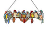 Lighting BIRDS ON A VINE Tiffany-style Animal Design Window Panel 26’’ x 9’’ CHL-CH3P210OA26-GPN