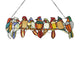 Lighting BIRDS ON A VINE Tiffany-style Animal Design Window Panel 26" x 9"
