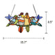 Lighting TROPICAL BIRDS Tiffany-style Animal Design Window Panel 16’’ x 9’’ CHL-CH3P215GA16-GPN