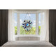 CHLOE Lighting SUNDANCE Tiffany-style Floral Stained Glass Window Panel 11’’ Height CHL-CH3P223BF11-RND