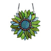 CHLOE Lighting SUNDANCE Tiffany-style Floral Stained Glass Window Panel 11’’ Height CHL-CH3P223BF11-RND