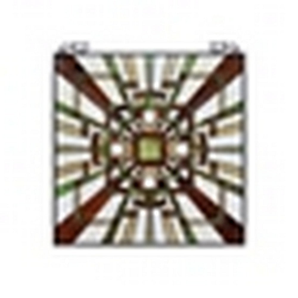 CHLOE Lighting FARLEY Mission Tiffany-Style Black Finish Window Panel 25’’ Wide CHL-CH3P290MS25-GPN