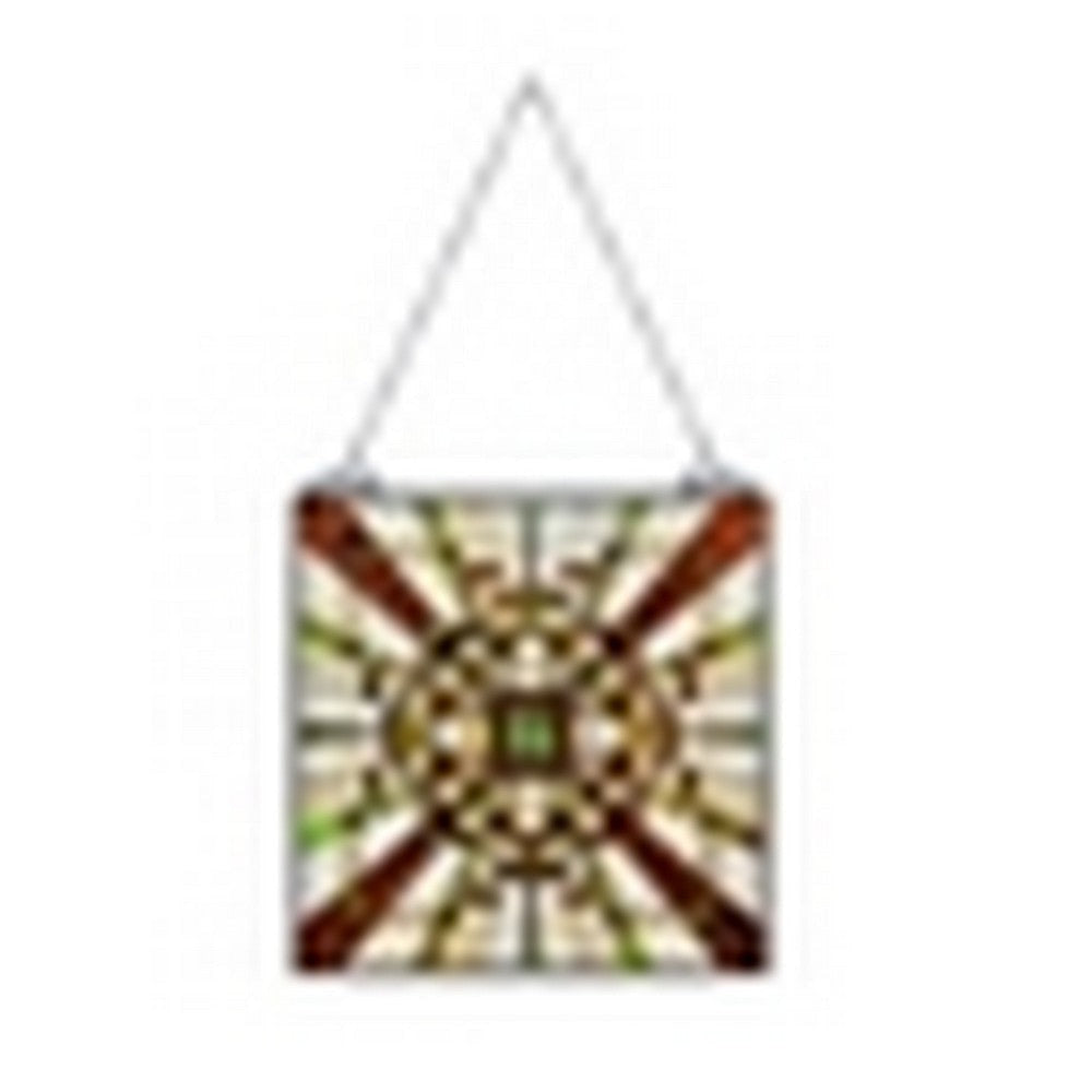 CHLOE Lighting FARLEY Mission Tiffany-Style Black Finish Window Panel 25’’ Wide CHL-CH3P290MS25-GPN