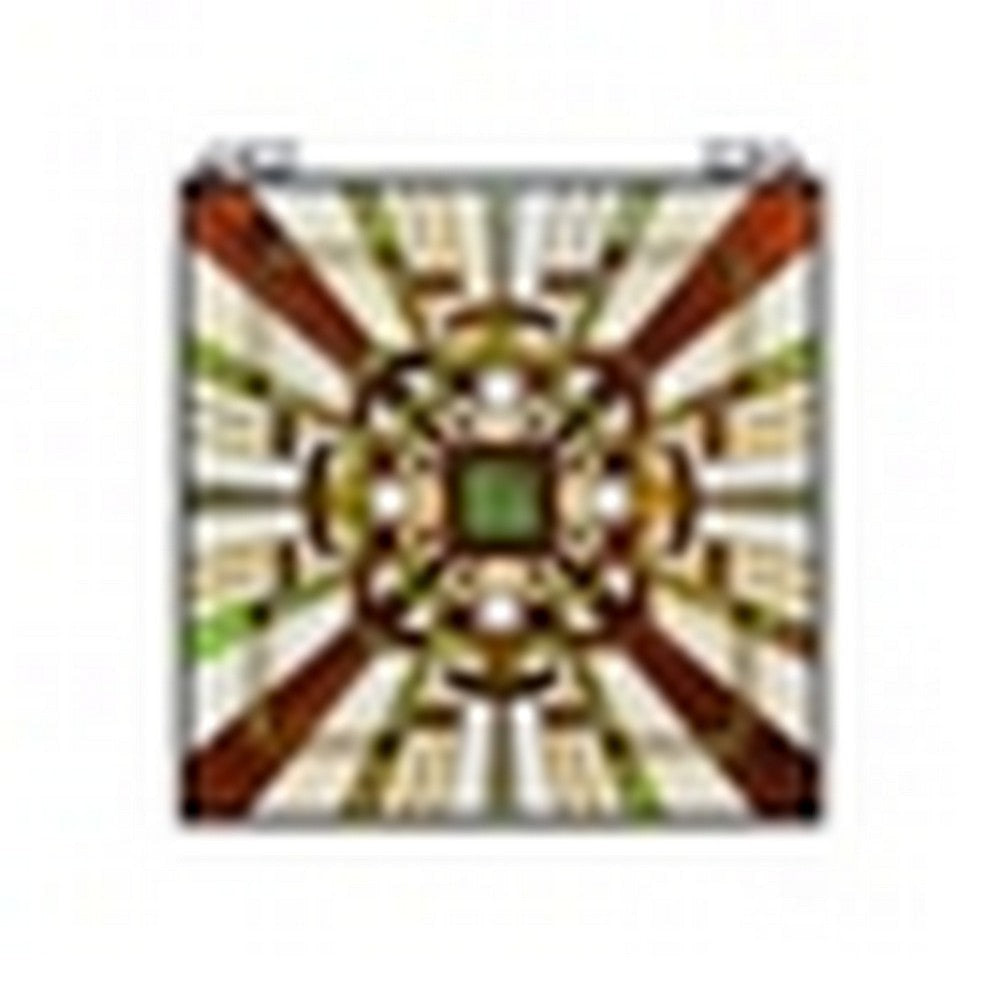 CHLOE Lighting FARLEY Mission Tiffany-Style Black Finish Window Panel 25" Wide