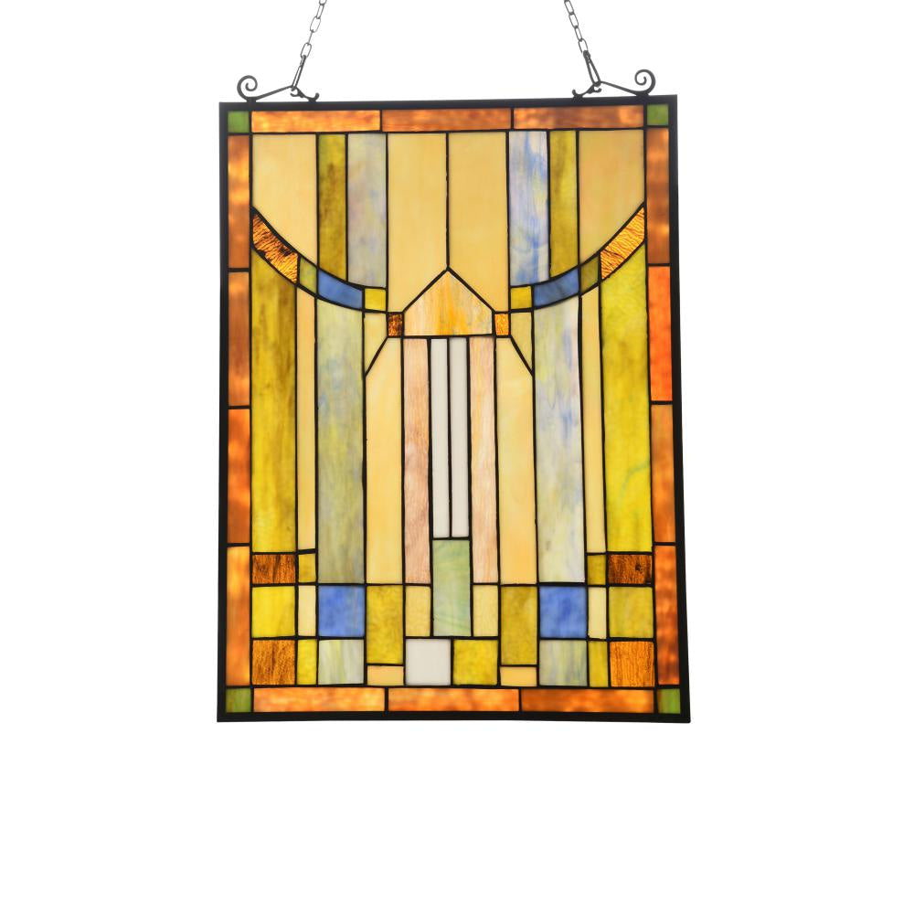 Lighting KINSEY Tiffany-style Misssion Design Window Panel 18" x 25"