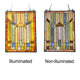 Lighting KINSEY Tiffany-style Misssion Design Window Panel 18’’ x 25’’ CHL-CH3P293MS25-GPN