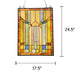 Lighting KINSEY Tiffany-style Misssion Design Window Panel 18’’ x 25’’ CHL-CH3P293MS25-GPN