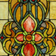 25 Inch Rectangular Glass Window Panel with Victorian Motifs Multicolor CHL-CH3P320VI24-GPN