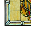 25 Inch Rectangular Glass Window Panel with Victorian Motifs Multicolor CHL-CH3P320VI24-GPN