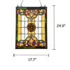 Lighting BILLIE Tiffany-style Victorian Design Window Panel 18’’ x 25’’ CHL-CH3P355AV25-GPN