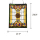 Lighting BILLIE Tiffany-style Victorian Design Window Panel 18’’ x 25’’ CHL-CH3P355AV25-GPN