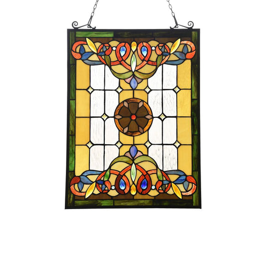 Lighting BILLIE Tiffany-style Victorian Design Window Panel 18" x 25"