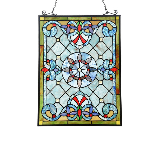 Lighting ANELISA Tiffany-style Victorian Design Window Panel 18" x 25"