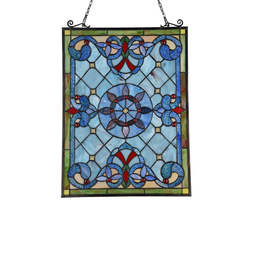 Lighting ANELISA Tiffany-style Victorian Design Window Panel 18’’ x 25’’ CHL-CH3P381VB25-GPN
