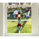 CHLOE Lighting CROSS Victorian Tiffany-style Stained Glass Window Panel 13’’ Tall CHL-CH3P501RG13-XPN
