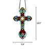 CHLOE Lighting CROSS Victorian Tiffany-style Stained Glass Window Panel 13’’ Tall CHL-CH3P501RG13-XPN