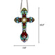 CHLOE Lighting CROSS Victorian Tiffany-style Stained Glass Window Panel 13’’ Tall CHL-CH3P501RG13-XPN