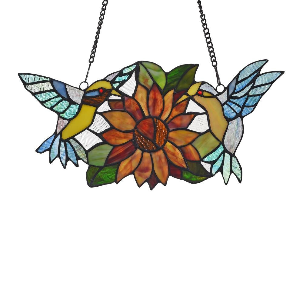 Lighting SOAR Tiffany-glass Window Panel 15x22 CHL-CH3P975BA15-GPN